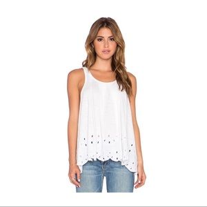 Free People | White Sleeveless Top Sz S